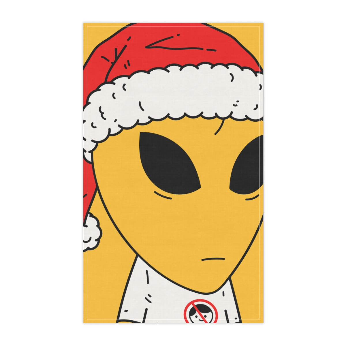 Alien Christmas Santa Space Character Holiday Winter Season Kitchen Towel