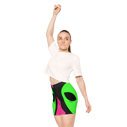 Anonymous Anon Alien Visitor Women's Biker Shorts (AOP)