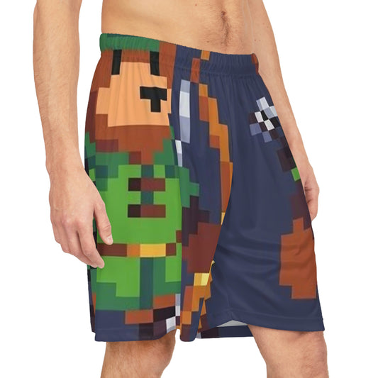 Robin Hood Hat Archer Bear Basketball Shorts