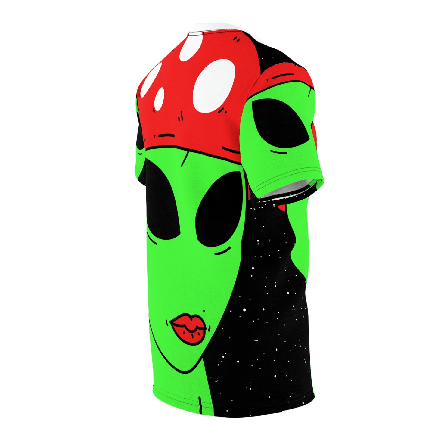 Alien Mushroom Galactic Star Space Unisex AOP Cut & Sew Tee