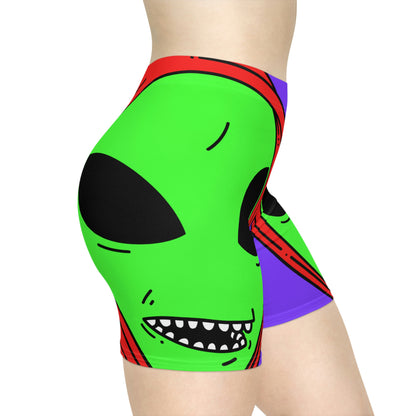 Alien visitor visi graphic Biker Shorts