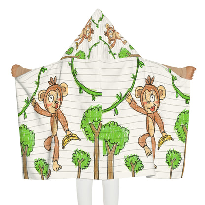 Graphic Monkey - Fun Zoo Clothing for Ape Lovers Youth Hooded Towel