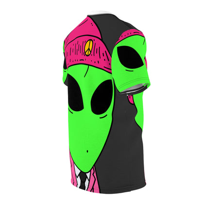 Alien in Peace Hat Business Pro Visitor Outerspace Unisex AOP Cut & Sew Tee