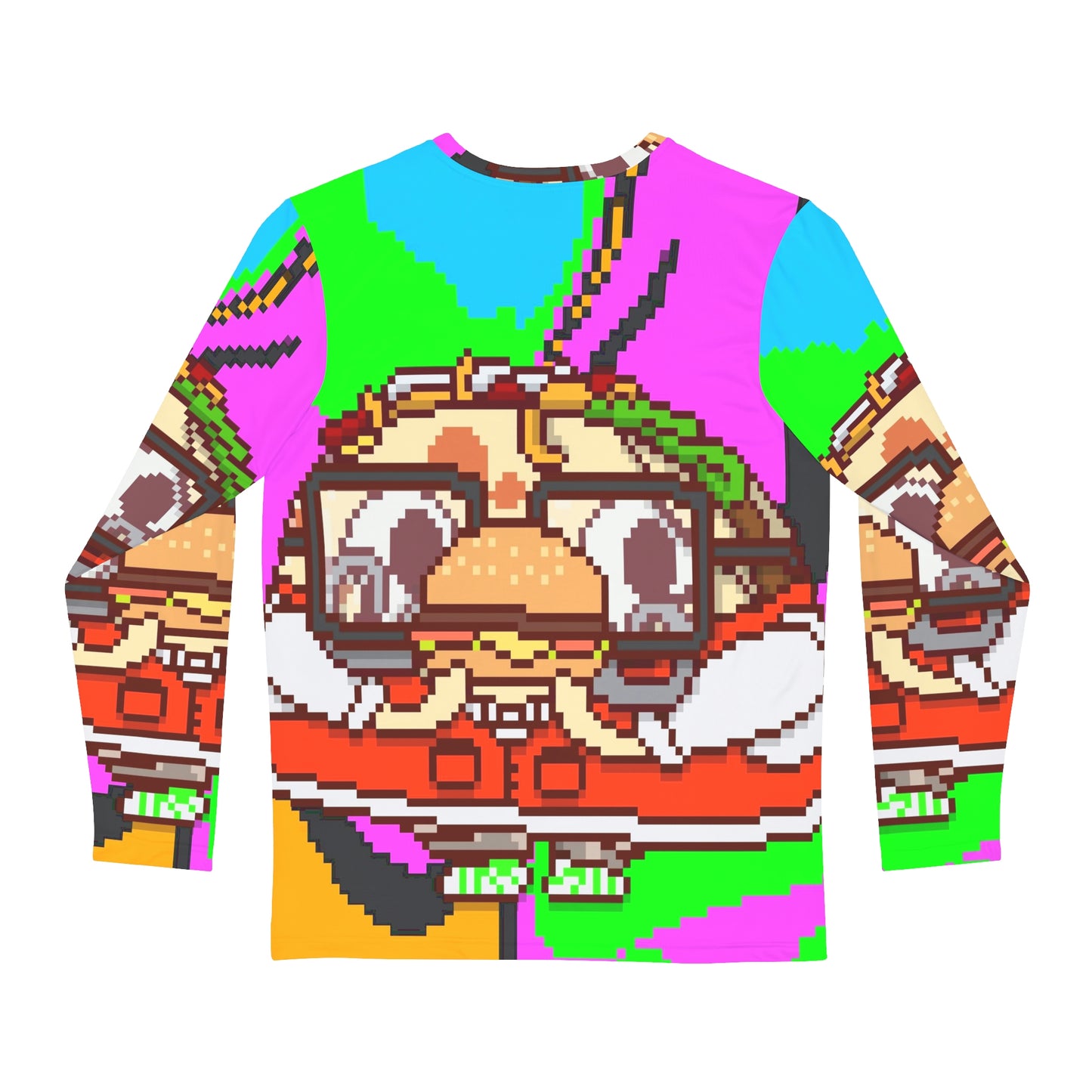 Burger Cooked Hungry Taco Men's Long Sleeve AOP Shirt