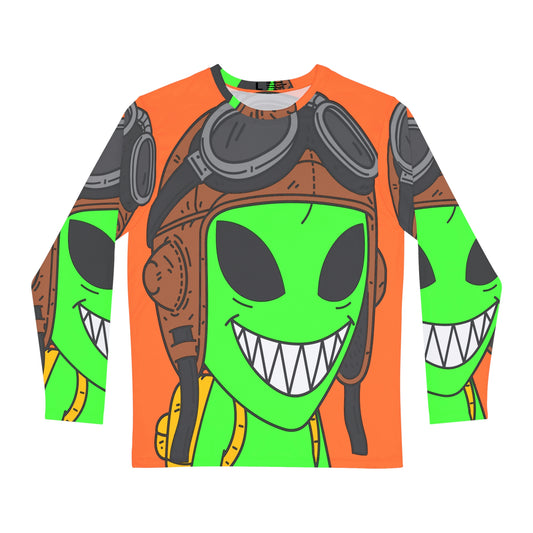 Aviador Space Force UFO Pilot Alien Flyer Camisa AOP de manga larga para hombre 