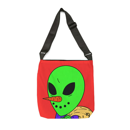 Money Bank Bag Snowman Green Visitor Alien Adjustable Tote Bag (AOP)