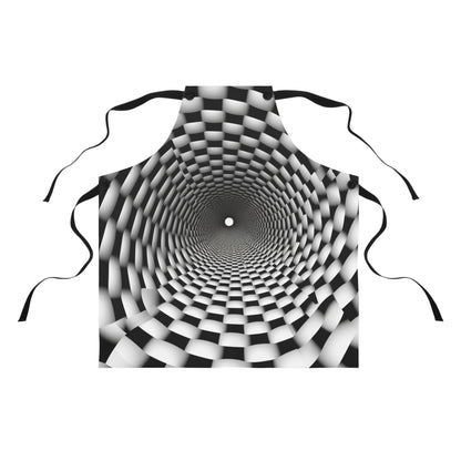 3D Optical Illusion Vortex Bottomless Hole design Apron (AOP)