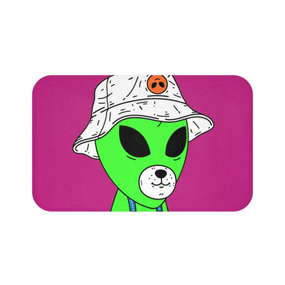 Green Dog Face Visitor Alien Hat Farmer Trousers Bath Mat