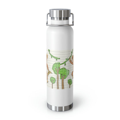 Graphic Monkey - Fun Zoo Clothing for Ape Lovers Copper Vacuum Insulated Bottle, 22oz