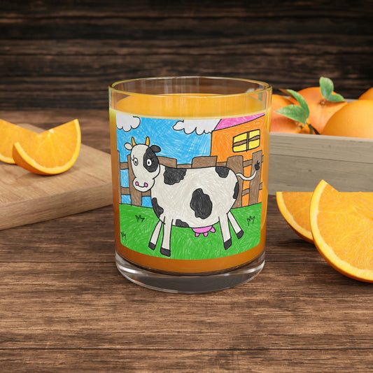 Cow Moo Farm Barn Animal Character Bar Glass