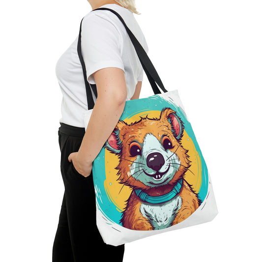 Quokka Cute Furry Fluffy Animal Graphic Tote Bag (AOP)