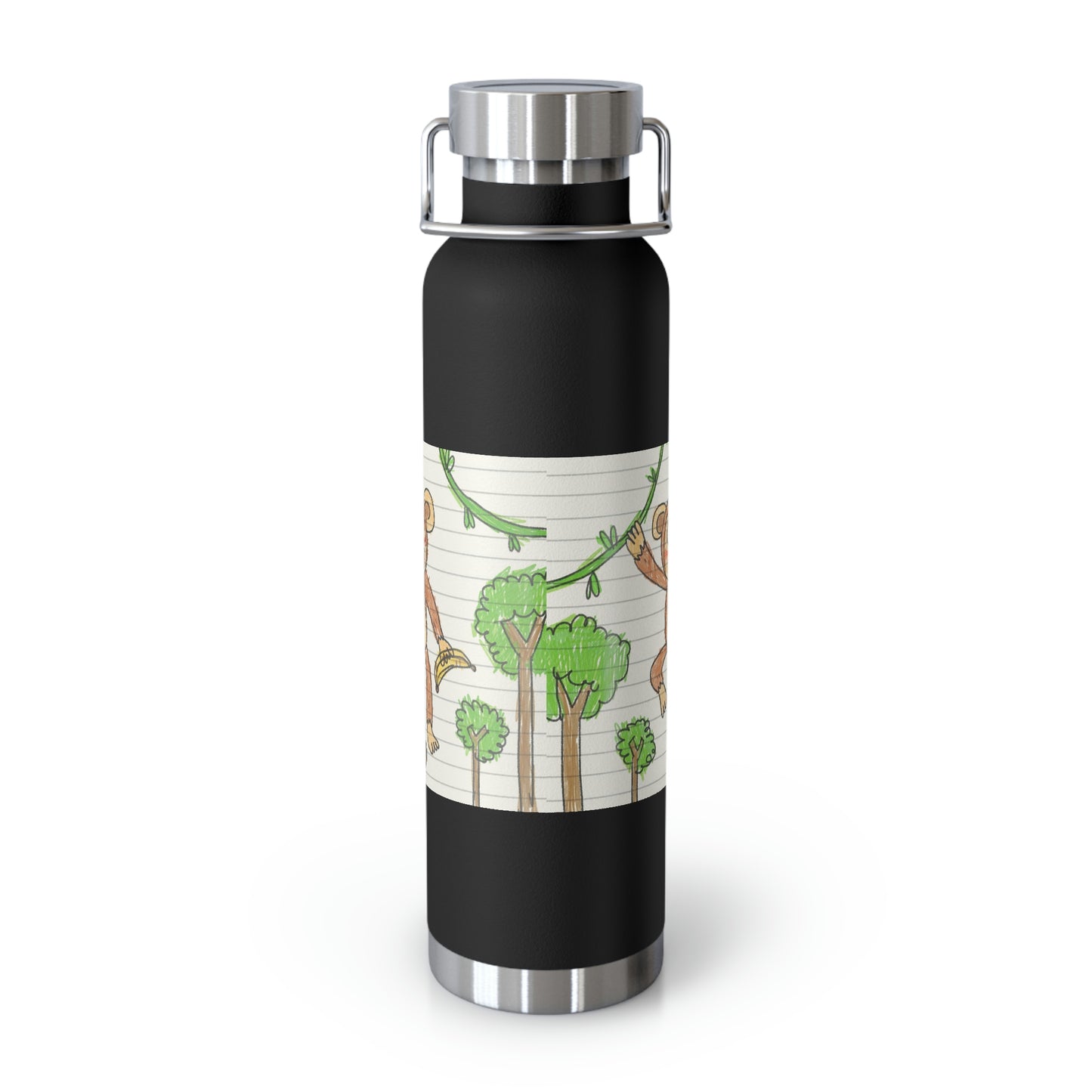 Graphic Monkey - Fun Zoo Clothing for Ape Lovers Copper Vacuum Insulated Bottle, 22oz