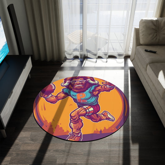 American Football Baffalo Bison Game Sport Graphic Round Rug