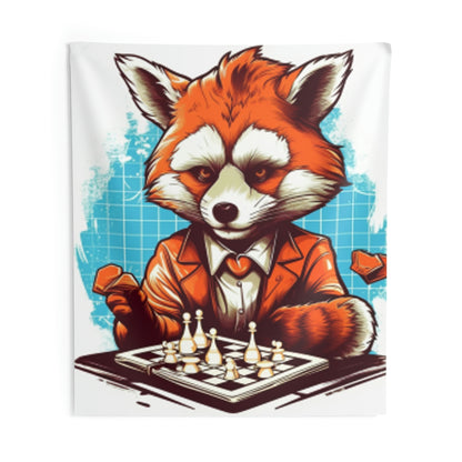 Red Panda Chess Player Strategy Game Graphic Indoor Wall Tapestries