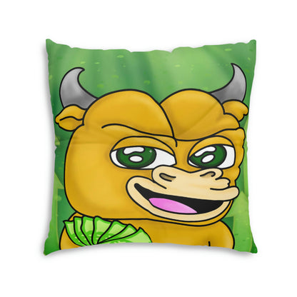 Bull Run Money Bear Market Graphic Tufted Floor Pillow, Square