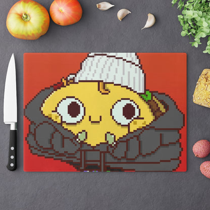 Winter Christmas Puffy Taco Jacket Cutting Board