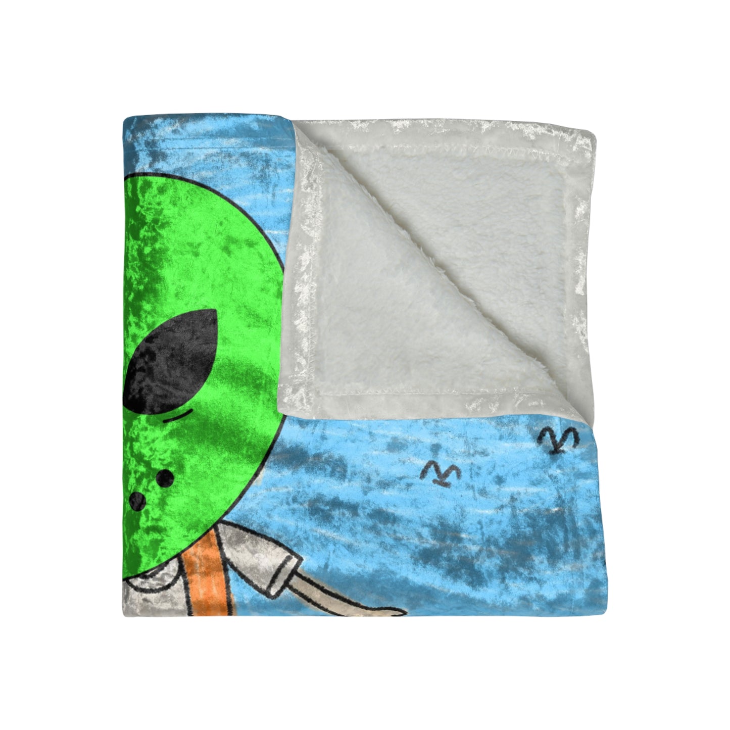 Sea Fish Hunter Veggie Visi Vegetable Visitor Alien Crushed Velvet Blanket