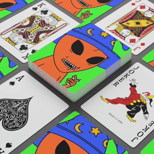 Alien Wizard Visi Potion Drink Custom Poker Cards
