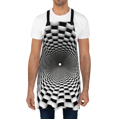 3D Optical Illusion Vortex Bottomless Hole design Apron (AOP)