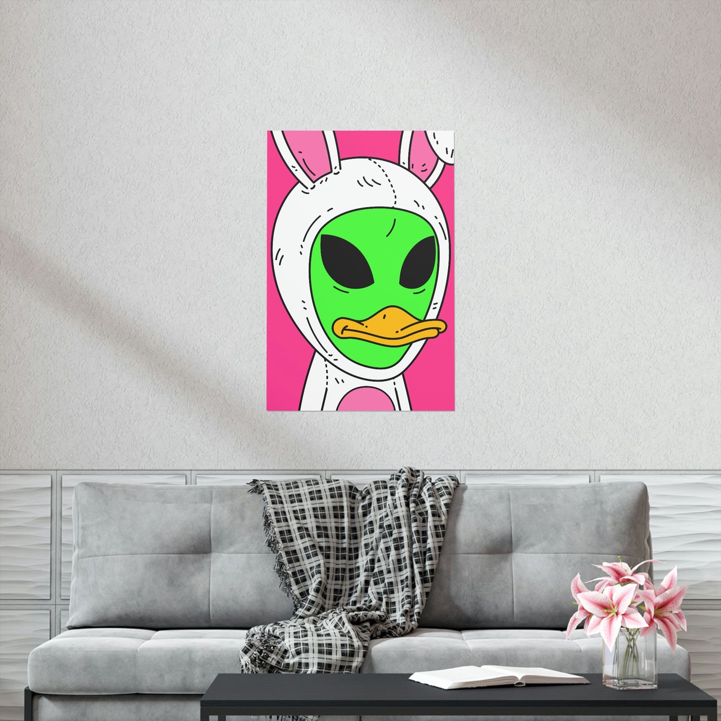 Bunny Easter Duck Alien Premium Matte Vertical Posters