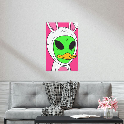 Bunny Easter Duck Alien Premium Matte Vertical Posters