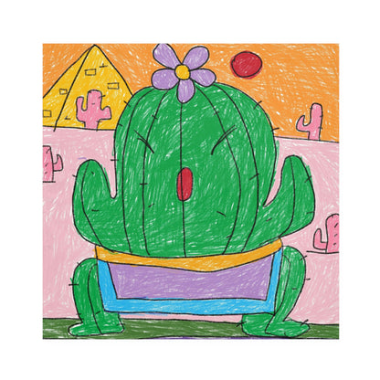 Desert Cactus Sumo Wrestler Graphic Napkins