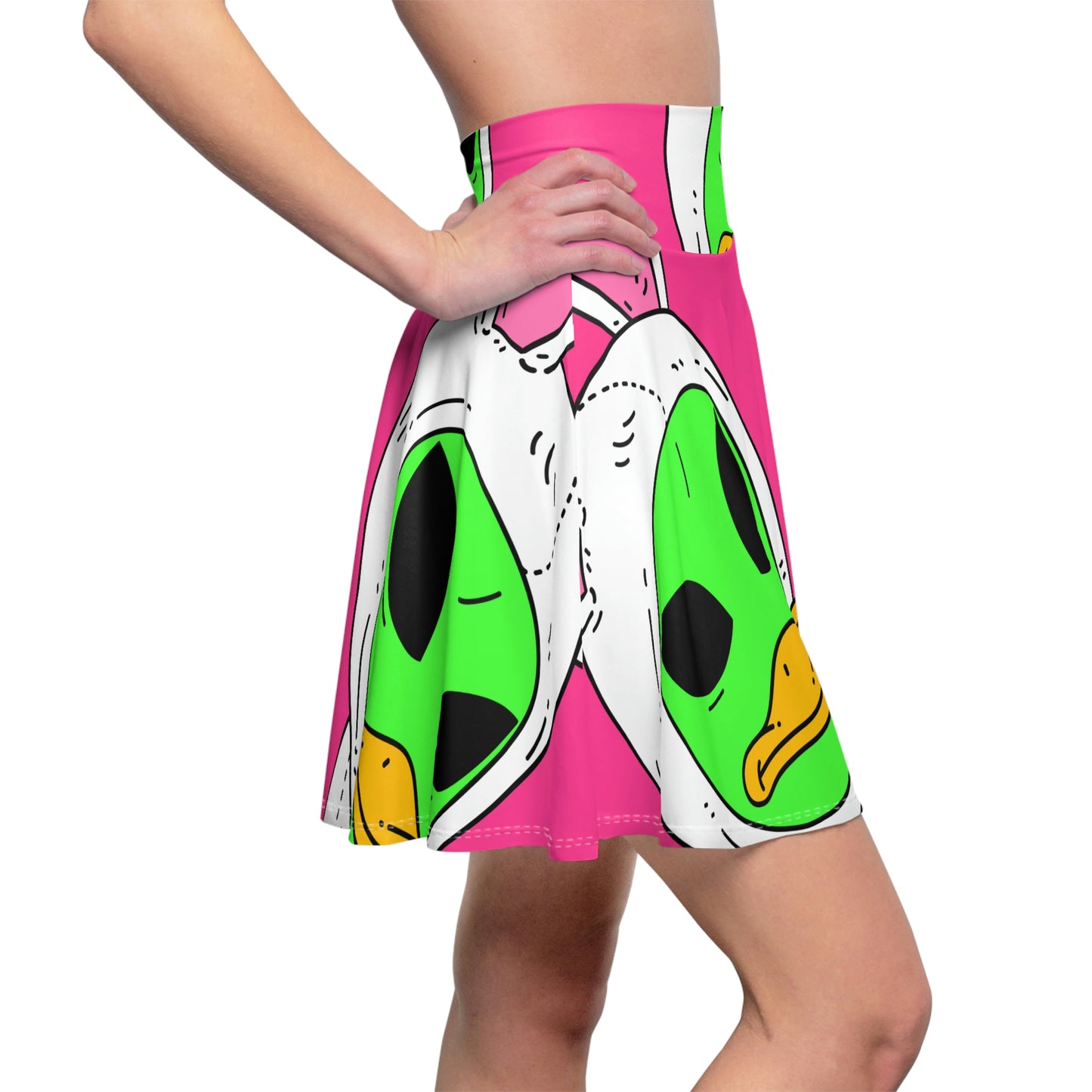 Duck Bunny Alien Women's Skater Skirt