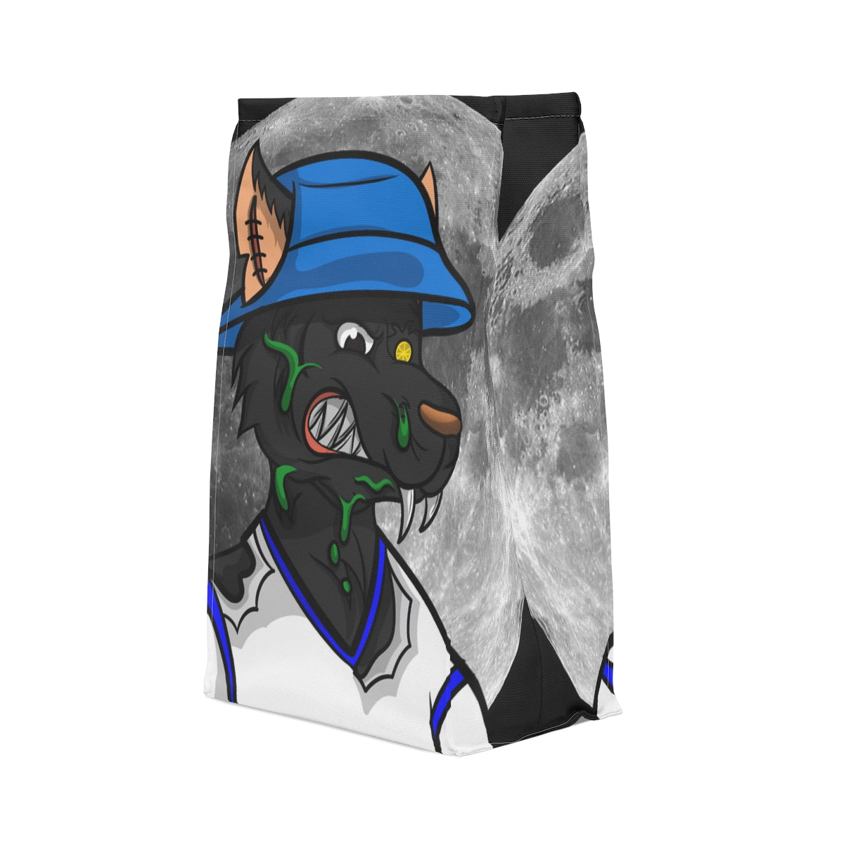 Black Wolf Full Moon Cyborg Werewolve Polyester Lunch Bag