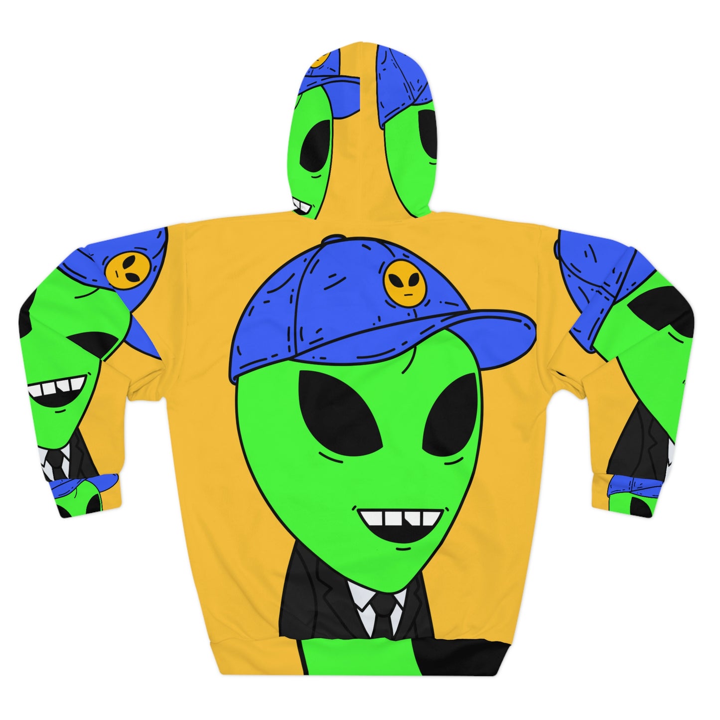 Visitor World Alien Graphic AOP Unisex Pullover Hoodie