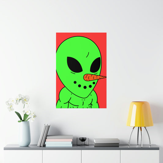 Veggie Visi Alien ベジタブル ビジター プレミアム マット縦型ポスター