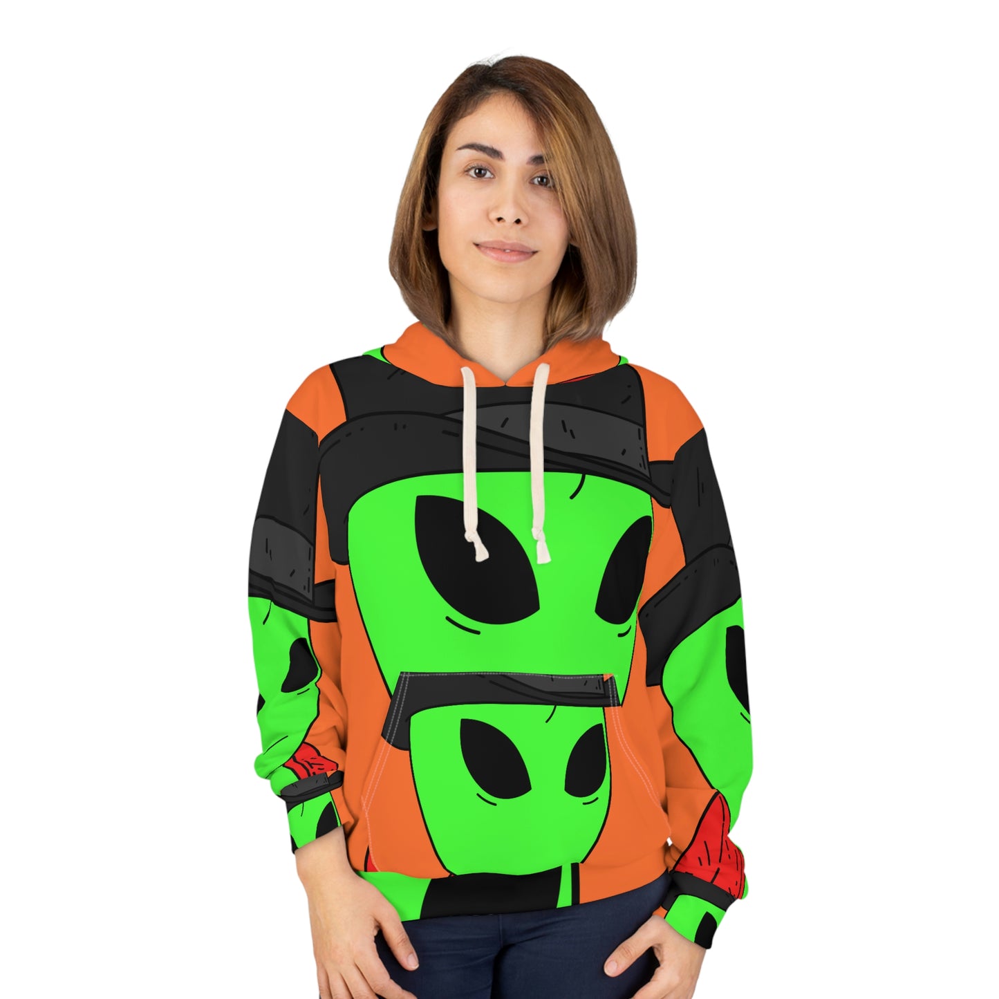 Sexy Robe Alien AOP Unisex Pullover Hoodie