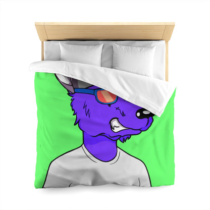 Wolf Cyborg Backwards Hat Blank White T Shirt Sunglasses Microfiber Duvet Cover