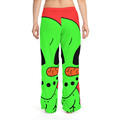 Alien Veggie Visi Vegetable Visitor Women's Pajama Pants (AOP)