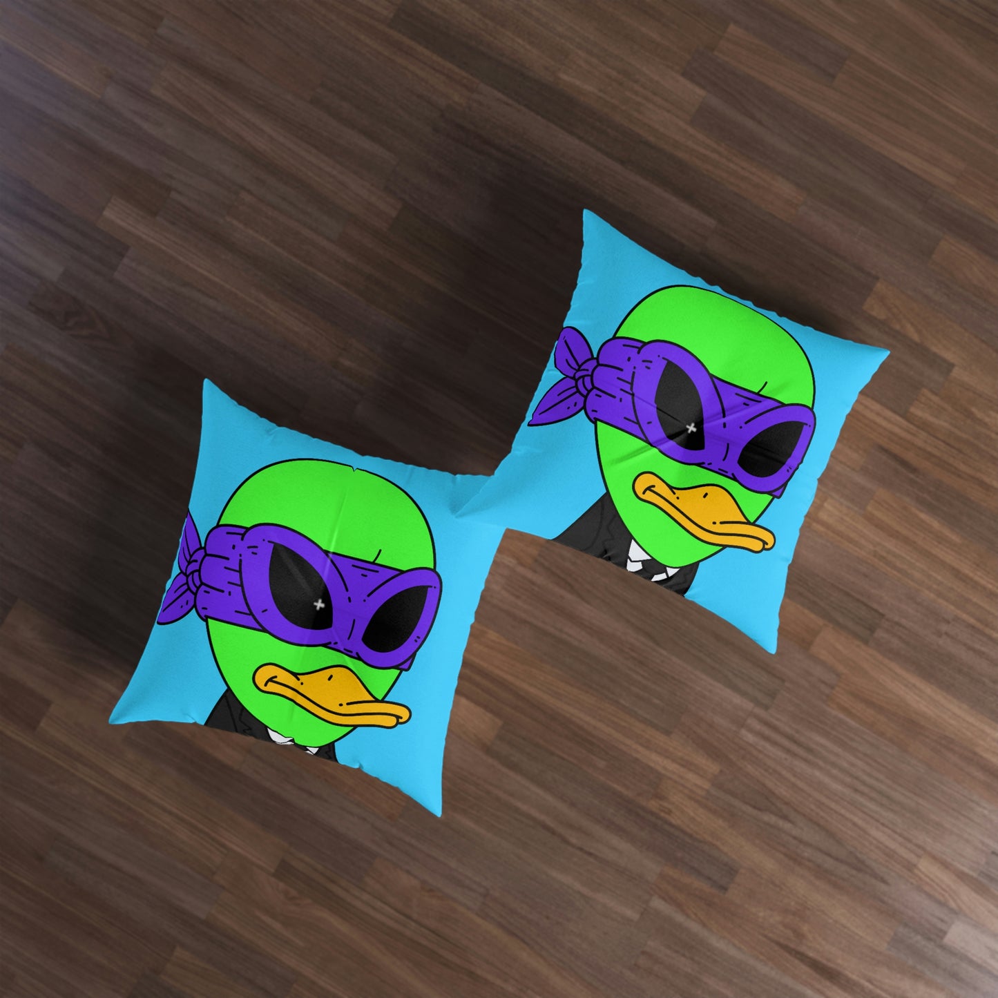 Alien Visitor 751 Tufted Floor Pillow, Square