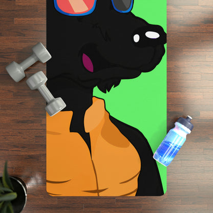 Cowgirl Wolf Cyborg Wolve Rubber Yoga Mat