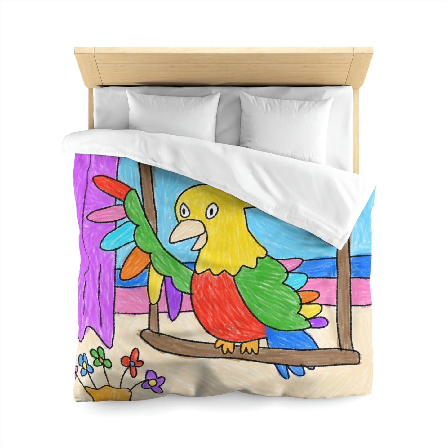 Animal Lover Parrot Perfect Gift for Parrot Owners Microfiber Duvet Cover