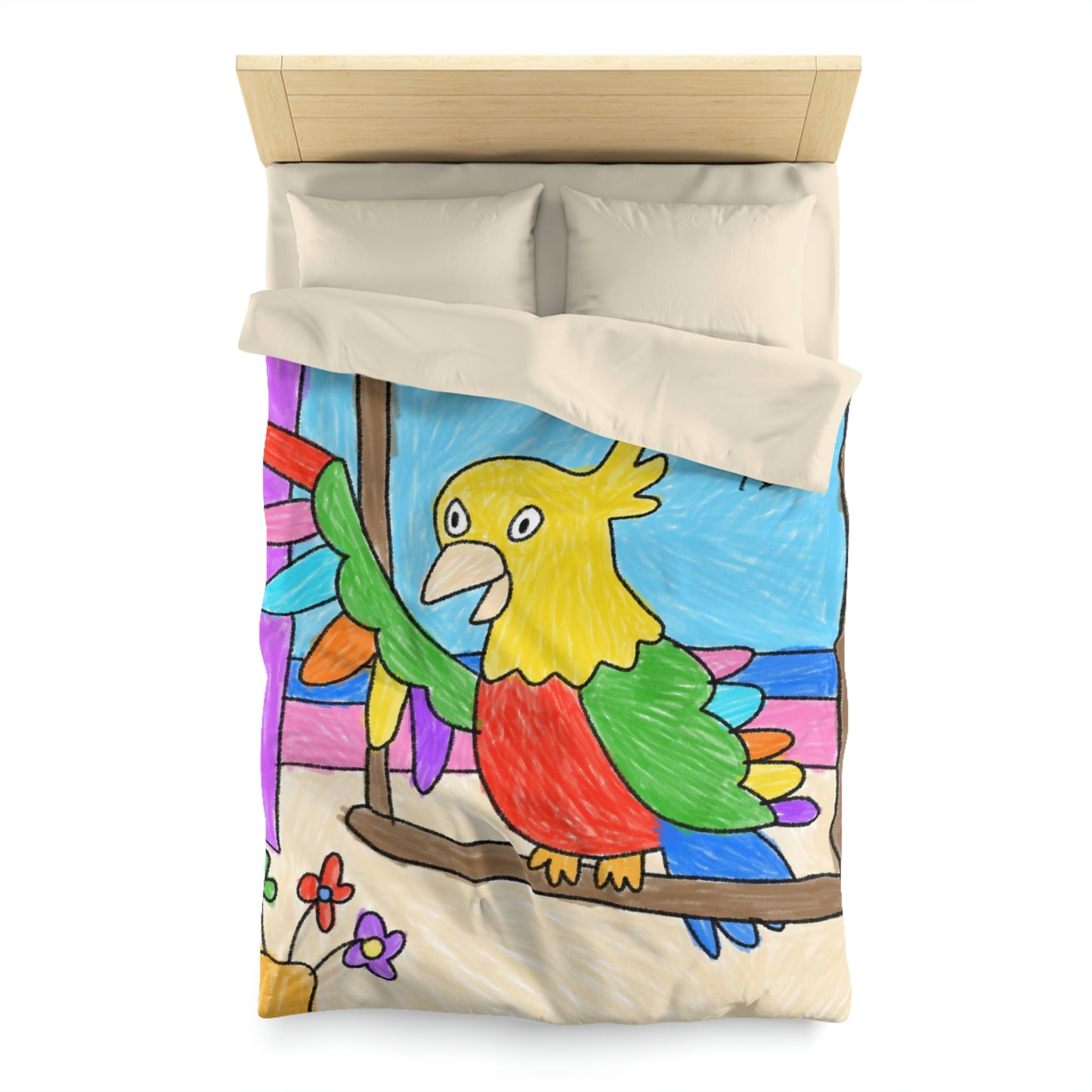 Animal Lover Parrot Perfect Gift for Parrot Owners Microfiber Duvet Cover