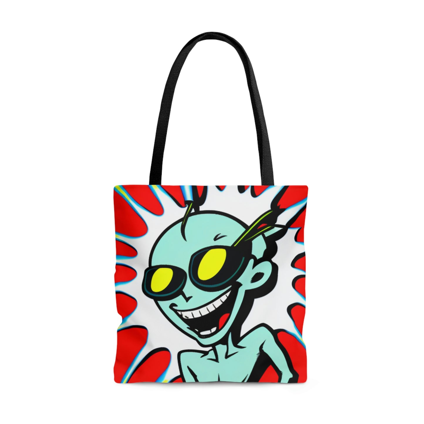 Alien Cartoon Happy Style Pop Culture Tote Bag (AOP)