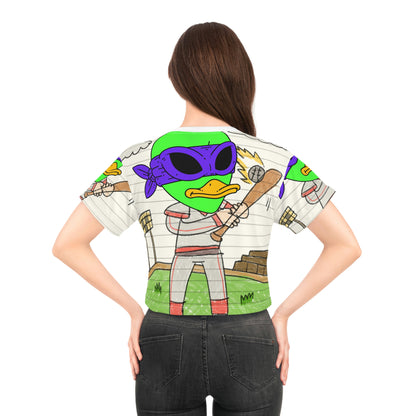 Baseball Sport Star Ninja Hero Visitor 751 Alien AOP Crop Tee