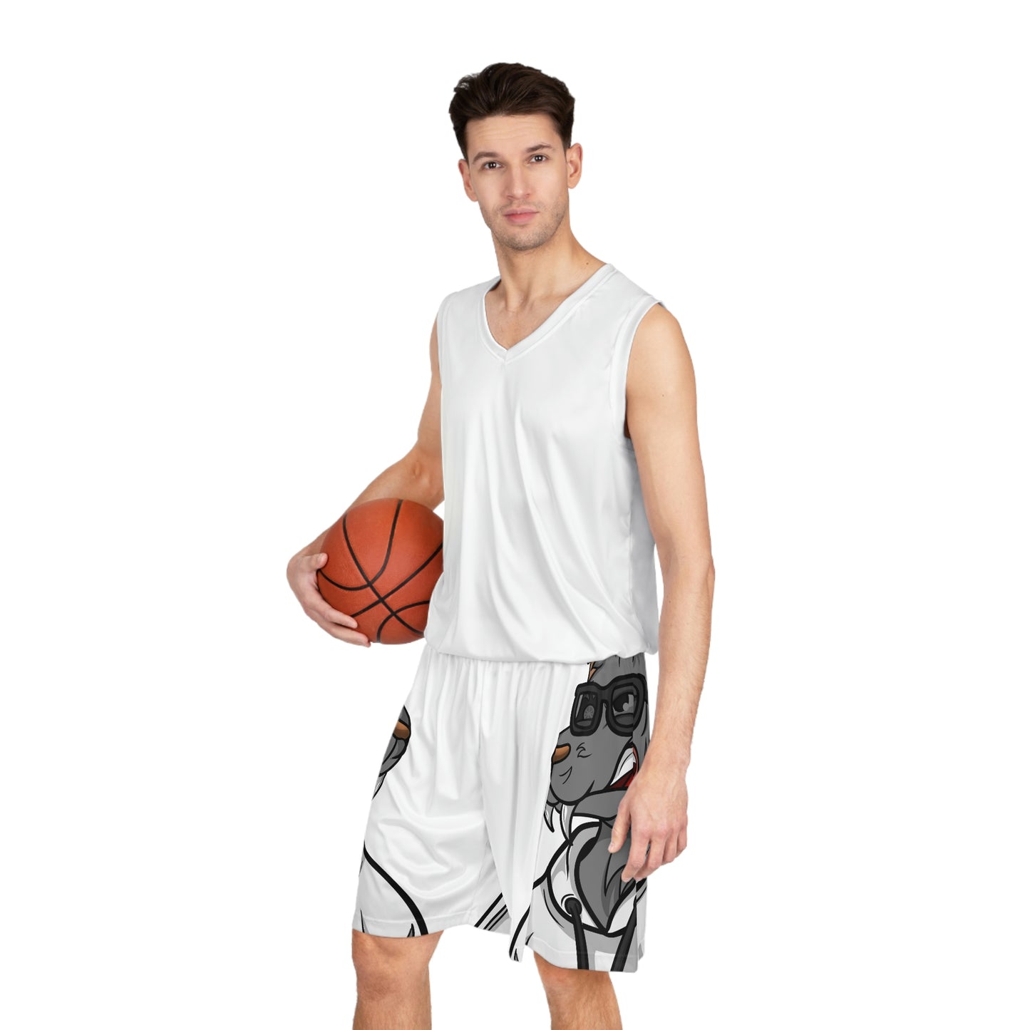 Wolve Healthy Fit Animal Lover Dog Wolf Basketball Shorts