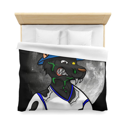 Black Wolf Full Moon Cyborg Werewolve Microfiber Duvet Cover