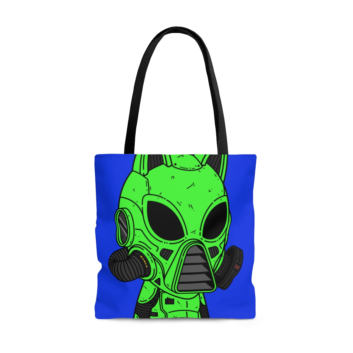 Armored Green Future Alien Cat Cyborg Machine Visitante AOP Bolsa de tela 