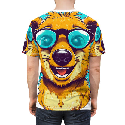 Camiseta unisex de corte y costura con diseño de dibujos animados de Quokka Happy Animal (AOP) 