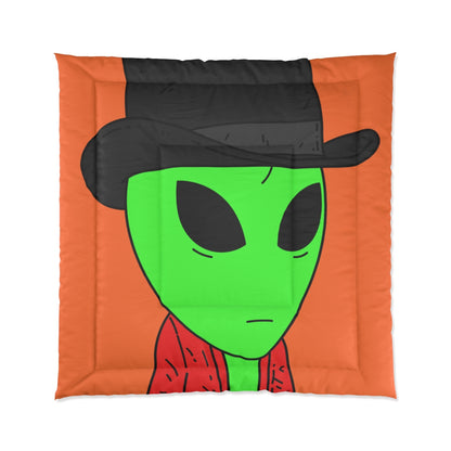 Red Robe Alien Black Top Hat Green Visitor Bed Comforter