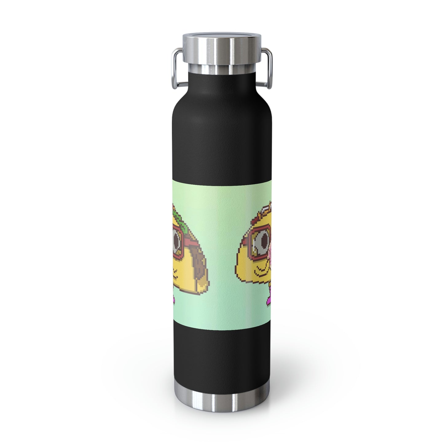 Donut Cartoon Taco Copper Vacuum Insulated Bottle, 22oz