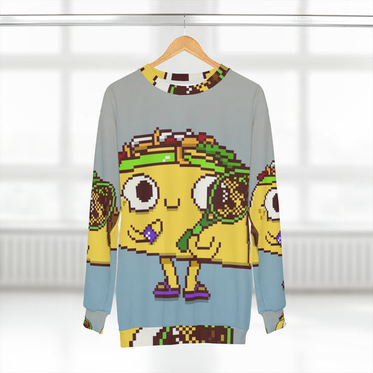 Tennis Taco Character Anime Digital AOP Unisex Sweatshirt