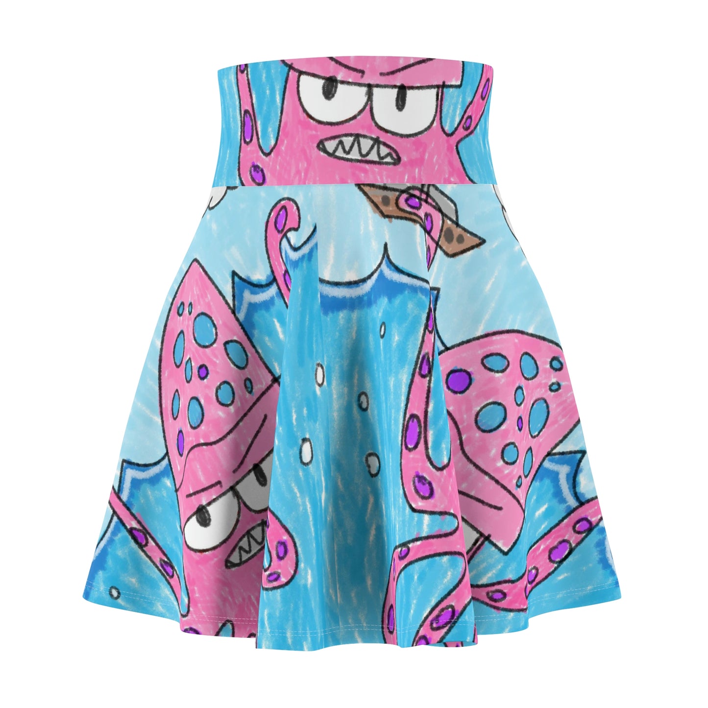 The Kraken Octopus Clean Graphic Women's Skater Skirt