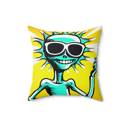 Chic Summer Extraterrestrial Anime Cartoon Spun Polyester Square Pillow