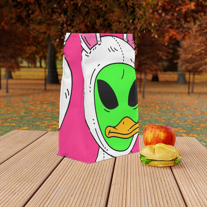 Bunny Ears Green Visitor Duck Face Alien Polyester Lunch Bag