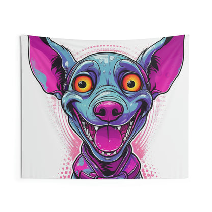 Dog Alien Retro Cartoon Style Indoor Wall Tapestries